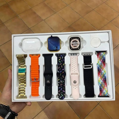 I20 Ultra Max Suit Smart Watch 10 In 1 With Airpords2(Random straps colours)